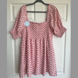 Hill House NWT The Athena Nap Dress in Pink Spaced Floral Poly Crepe